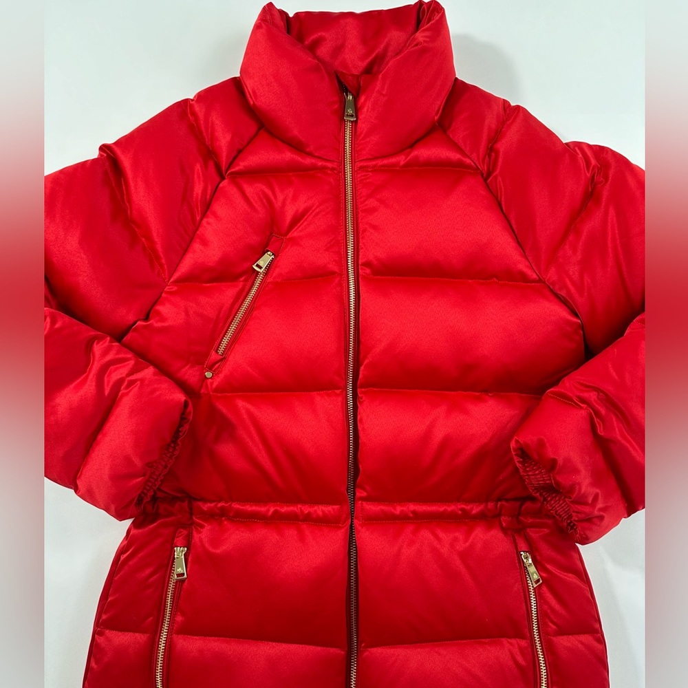 Ralph Lauren Women’s Down Red Satin Puffer Coat - Women’s S
